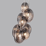 Люстра подвесная с 8-ю круглыми плафонами из рельефного стекла Disc Light варинант исполнения - 3 | Loft Concept в Санкт-петербурге