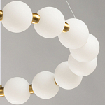 Люстра круглая с матовыми белыми шарами PEARLS Suspension варинант исполнения - 9 | Loft Concept в Санкт-петербурге