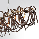 Люстра подвесная линейная с переплетенными металлическими лентами и цепочками Atlantis Chain варинант исполнения - 5 | Loft Concept в Санкт-петербурге