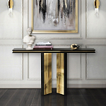 Консоль чёрная с позолоченной центральной частью Beyond Console варинант исполнения - 4 | Loft Concept в Санкт-петербурге