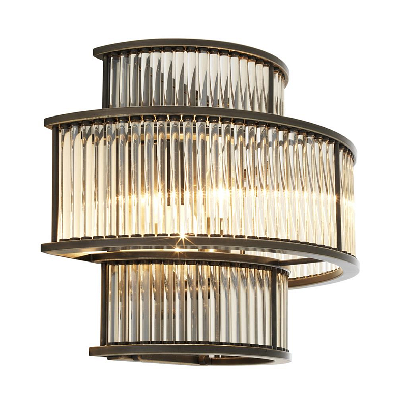 Бра Wall Lamp Mancini Bronze Темная бронза Прозрачное Стекло в Санкт-петербурге | Loft Concept 