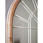 Зеркало-окно настенное в венецианском стиле с деревянной рамой бежевого цвета Venetian Smooth варинант исполнения - 7 | Loft Concept в Санкт-петербурге