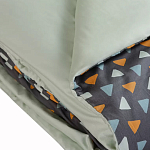 Постельное белье из сатина с принтом треугольники 150х200 см Triangular Dreams варинант исполнения - 4 | Loft Concept в Санкт-петербурге