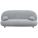 Двухместный диван с мягкой обивкой из ткани серый на деревянных ножках Michael Sofa Grey варинант исполнения - 1 | Loft Concept в Санкт-петербурге