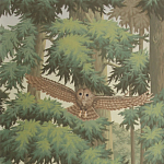 Обои ручная роспись Redwoods Sequoia colourway on Aurore scenic paper варинант исполнения - 2 | Loft Concept в Санкт-петербурге