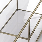 ТВ-тумба из стекла и металла Tingey Metal Glass TV Stand варинант исполнения - 3 | Loft Concept в Санкт-петербурге