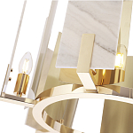 Люстра подвесная круглая с мраморными прямоугольными вставками и золотым основанием Диаметр 55 см Marble square Chandelier варинант исполнения - 3 | Loft Concept в Санкт-петербурге