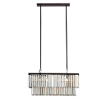 Люстра линейная прямоугольная с подвесками из натурального перламутра Nacre варинант исполнения - 1 | Loft Concept в Санкт-петербурге