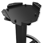 Барный стул вращающийся со спинкой и подлокотниками Douglas Rhombus Черный Велюр варинант исполнения - 6 | Loft Concept в Санкт-петербурге