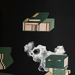 Обои ручная роспись The Art of Learning and Steps for the Flowers by Teo Yang Original colourway on Pitch dyed silk варинант исполнения - 3 | Loft Concept в Санкт-петербурге