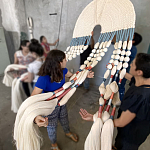 Настенное украшение из нитей Корона с кисточками Crown Wall Hanging варинант исполнения - 3 | Loft Concept в Санкт-петербурге