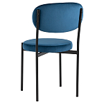 Стул с круглым сиденьем на металлическом основании ALFIE CHAIR Blue варинант исполнения - 4 | Loft Concept в Санкт-петербурге
