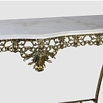 Консоль из бронзы с мраморной прямоугольной столешницей Bronze Console варинант исполнения - 2 | Loft Concept в Санкт-петербурге