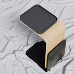 Stolik 90 поднос из массива дуба чёрного цвета варинант исполнения - 1 | Loft Concept в Санкт-петербурге