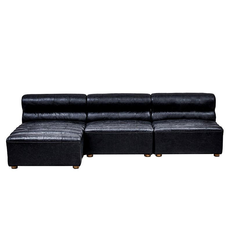 Диван Veronica Leather Sofa Черный в Санкт-петербурге | Loft Concept 