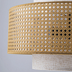 Подвесной светильник с декоративным поясом из плетеного бамбука Biuloggicu варинант исполнения - 7 | Loft Concept в Санкт-петербурге