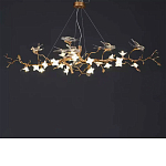 Люстра в виде золотой ветки с цветами и птичками Marvelous Garden варинант исполнения - 7 | Loft Concept в Санкт-петербурге