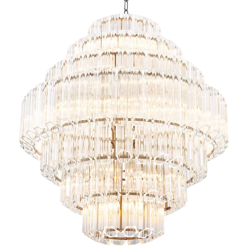 Люстра Chandelier Vittoria L Clear Никель Прозрачный (Transparent) в Санкт-петербурге | Loft Concept 