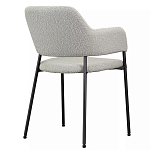 Стул мягкий с подлокотниками Chair Gray Upholstery Boucle варинант исполнения - 3 | Loft Concept в Санкт-петербурге