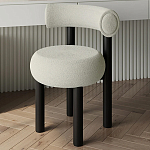 Стул с обивкой букле Pierres Grey Boucle Chair варинант исполнения - 2 | Loft Concept в Санкт-петербурге