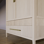 Шкаф платяной Primo с выдвижными ящиками шпон Черный дуб варинант исполнения - 5 | Loft Concept в Санкт-петербурге