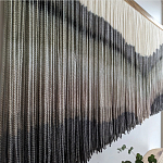 Пейзаж из нитей Макраме Wall decor Black and White Landscape варинант исполнения - 2 | Loft Concept в Санкт-петербурге