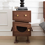 Тумбочка прикроватная с ящиком и дверцей Робот Robot Desk варинант исполнения - 1 | Loft Concept в Санкт-петербурге