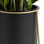 Кашпо из металла и латуни Elegance Elevated Planters черное варинант исполнения - 4 | Loft Concept в Санкт-петербурге
