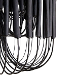 Люстра черная с несколькими ярусами деревянных палочек Bright Wooden Chandelier варинант исполнения - 6 | Loft Concept в Санкт-петербурге