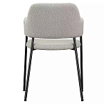 Стул мягкий с подлокотниками Chair Gray Upholstery Boucle варинант исполнения - 4 | Loft Concept в Санкт-петербурге