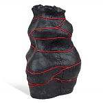 Ваза с красным кожаным жгутом "Красной нитью" варинант исполнения - 1 | Loft Concept в Санкт-петербурге