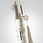 Люстра подвесная с 8-ю шарообразными плафонами из белого стекла с подвесками из камня и кисточками Agatelle варинант исполнения - 7 | Loft Concept в Санкт-петербурге