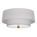 Потолочный светильник круглый серый с тканевым абажуром Ground Gray варинант исполнения - 1 | Loft Concept в Санкт-петербурге