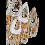 Люстра с многослойными белыми и прозрачными подвесками Character Chandelier варинант исполнения - 2 | Loft Concept в Санкт-петербурге