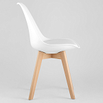 Стул с основой из пластика и мягким сиденьем Arvika White варинант исполнения - 3 | Loft Concept в Санкт-петербурге