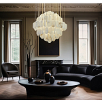 Люстра с овальными подвесками из натурального камня Spatial Composition варинант исполнения - 7 | Loft Concept в Санкт-петербурге