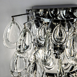 Бра с хрустальными подвесками в виде капель Antoine Crystal Drops Chrome Wall Lamp варинант исполнения - 2 | Loft Concept в Санкт-петербурге