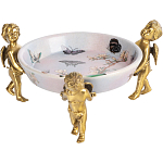 Блюдо фарфоровое Трио ангелов Joy варинант исполнения - 1 | Loft Concept в Санкт-петербурге