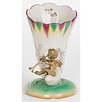 Ваза из фарфора с бронзовой фигуркой ангела Eden Garden porcelain and bronze варинант исполнения - 1 | Loft Concept в Санкт-петербурге