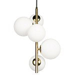 Подвесной светильник с 5-ю белыми шарообразными плафонами Bubble Chandelier варинант исполнения - 3 | Loft Concept в Санкт-петербурге