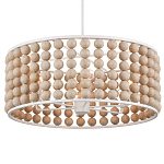 Люстра в форме цилиндра с вставками из деревянных бусин Wooden Beads варинант исполнения - 2 | Loft Concept в Санкт-петербурге