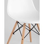 Пластиковый стул на ножках из массива бука Eames White  варинант исполнения - 2 | Loft Concept в Санкт-петербурге