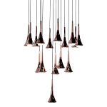 Люстра светодиодная с акриловыми конусообразными плафономи розовое золото Astra 60   варинант исполнения - 1 | Loft Concept в Санкт-петербурге