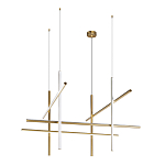 Люстра с 8-ю пересекающимися цилиндрическими плафонами на тонких тросах Trumpet tube варинант исполнения - 6 | Loft Concept в Санкт-петербурге