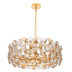 Люстра круглая золотого цвета с круглыми хрустальным элементами Solyria варинант исполнения - 3 | Loft Concept в Санкт-петербурге