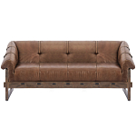 Трехместный диван Duncan винтажная коричневая кожа варинант исполнения - 1 | Loft Concept в Санкт-петербурге