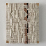 Текстильное панно ручной работы из хлопкового шнура wall panel line beige варинант исполнения - 1 | Loft Concept в Санкт-петербурге