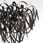 Люстра подвесная с объемной композицией из скрученных лент и металлических цепочек Atlantis Chain варинант исполнения - 5 | Loft Concept в Санкт-петербурге