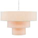 Люстра круглая трехъярусная с тканевыми абажурами Light Soft Glow варинант исполнения - 1 | Loft Concept в Санкт-петербурге
