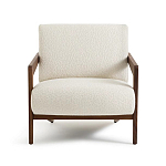 Кресло с обивкой из белого букле Armchair White Boucle варинант исполнения - 4 | Loft Concept в Санкт-петербурге